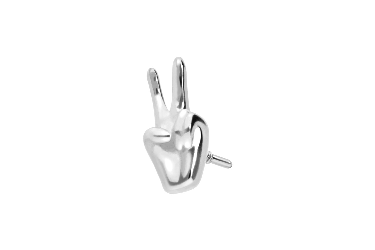 14 Karat Gold Schraubaufsatz mit Außengewinde PEACE-ZEICHEN von Piercingline